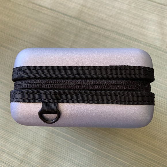 AWAY The mini small travel essential toiletry case hard zip around in SILVER - Picture 3 of 8